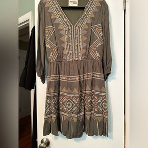 Large Savanna Jane Green Embroidered Dress